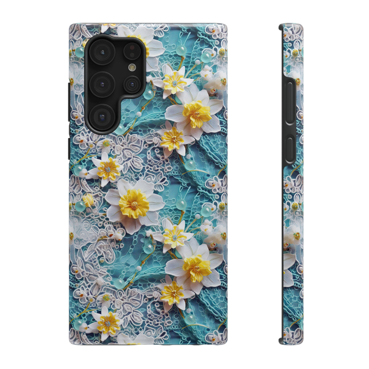 Daffodil for March Birthday - Impact-Resistant Case for Samsung Galaxy S22, Samsung Galaxy S22 Plus, and Samsung Galaxy S22 Ultra. Supports Wireless Charging.