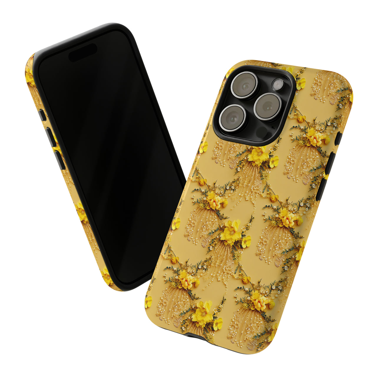 Floral Sunshine Tough Case for iPhone 15, iPhone 15 Pro, iPhone 15 Plus, and iPhone 15 Pro Max