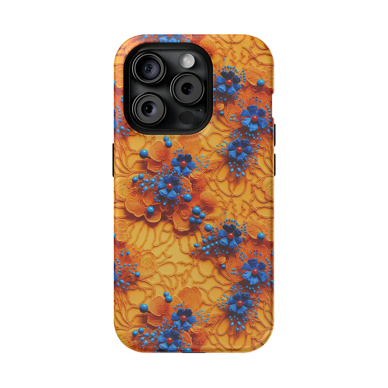 Royal Ryukyu Blossoms - MagSafe Tough Case for iPhone 15, iPhone 15 Pro, iPhone 15 Plus, & iPhone 15 Pro Max