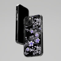 Thumbnail for *Clear Case* Purple Petals - iPhone 14, iPhone 14 Pro, iPhone 14 Plus, iPhone 14 Pro Max - Supports Wireless Charging