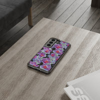 Thumbnail for *Clear Case* Fuchsia Orchid - Samsung Galaxy S22, Samsung Galaxy S22 Plus, Samsung Galaxy S22 Ultra - Supports Wireless Charging