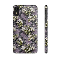 Thumbnail for White Flowers on a Purple Bed - Slim Phone Cases for iPhone X, iPhone XR, iPhone XS, and iPhone XS MAX