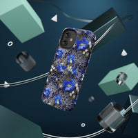 Thumbnail for Cerulean Elegance Impact-Resistant Case for iPhone 12, iPhone 12 Mini, iPhone 12 Pro, and iPhone 12 Pro Max. Supports Wireless Charging.