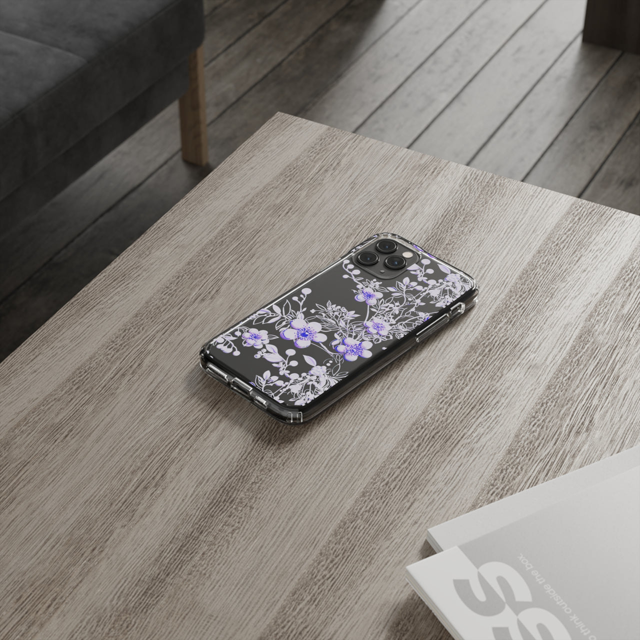 *Clear Case* Purple Petals - iPhone 11, iPhone 11 Pro, iPhone 11 Pro Max - Supports Wireless Charging