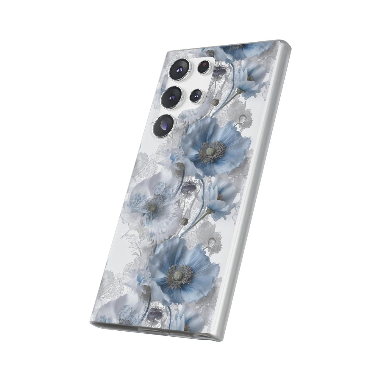 Himalayan Blue Poppy - Flexi Cases for Samsung Galaxy S23, Samsung Galaxy S23 Plus, and Samsung Galaxy S23 Ultra