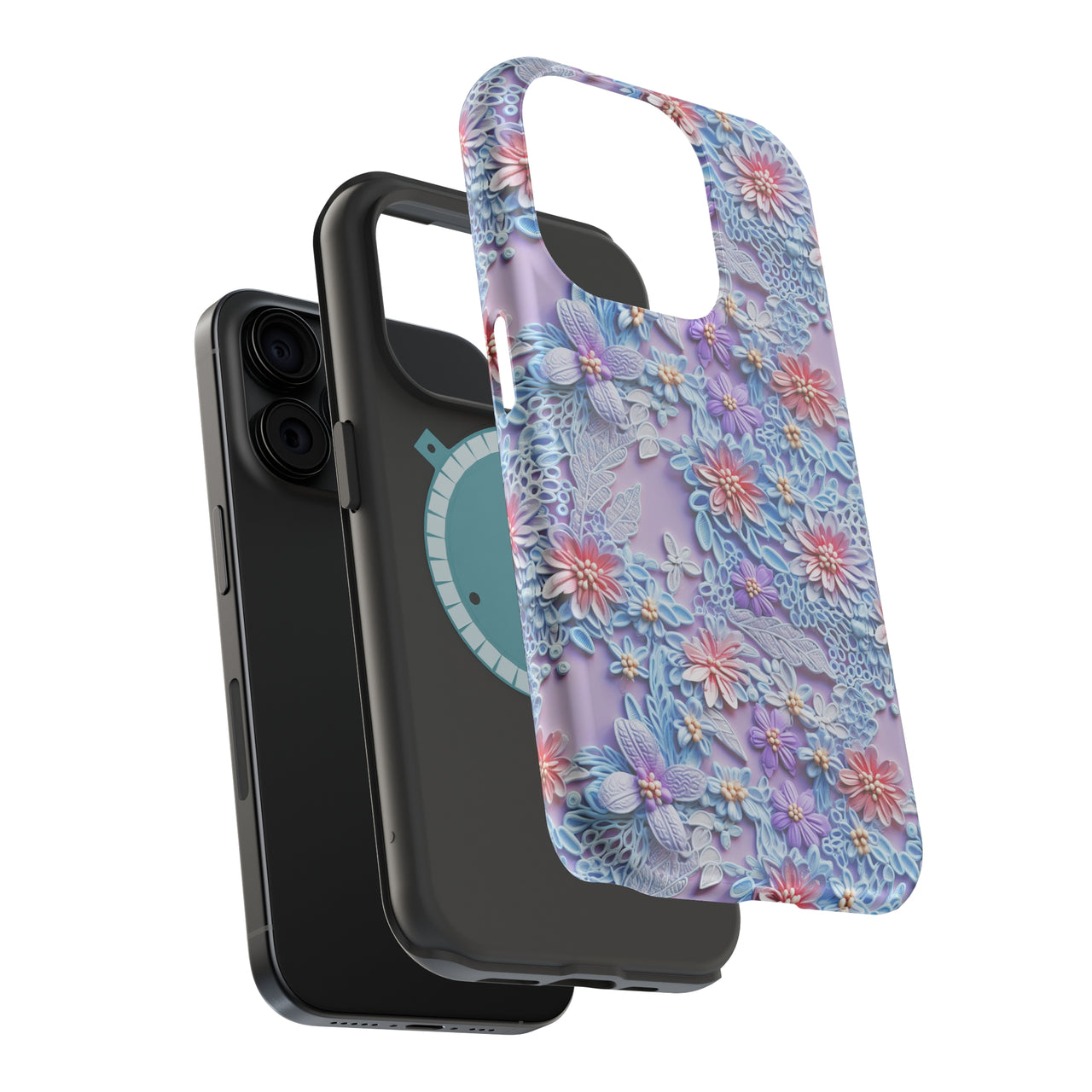 Cotton Candy Meadow - MagSafe Tough Case for iPhone 15, iPhone 15 Pro, iPhone 15 Plus, & iPhone 15 Pro Max