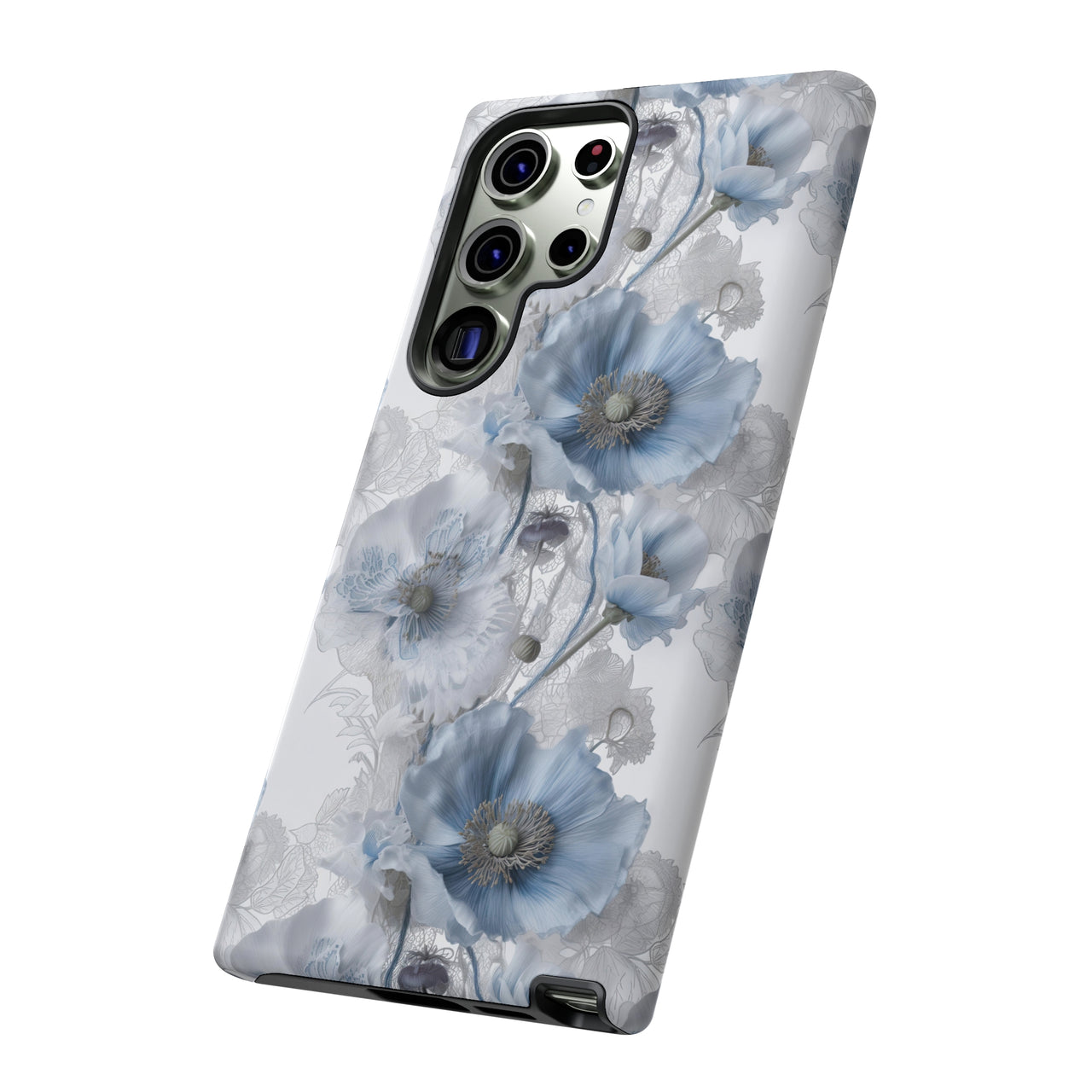 Himalayan Blue Poppy Tough Cases for Samsung Galaxy S23, Samsung Galaxy S23 Plus, and Samsung Galaxy S23 Ultra