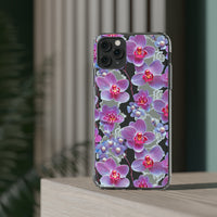 Thumbnail for *Clear Case* Fuchsia Orchid - iPhone 11, iPhone 11 Pro, iPhone 11 Pro Max - Supports Wireless Charging