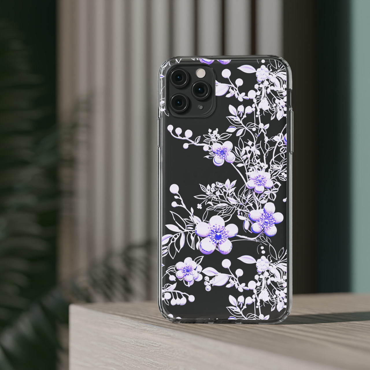 *Clear Case* Purple Petals - iPhone 11, iPhone 11 Pro, iPhone 11 Pro Max - Supports Wireless Charging