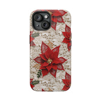 Thumbnail for Christmas Poinsettia - MagSafe Tough Case for iPhone 15, iPhone 15 Pro, iPhone 15 Plus, & iPhone 15 Pro Max