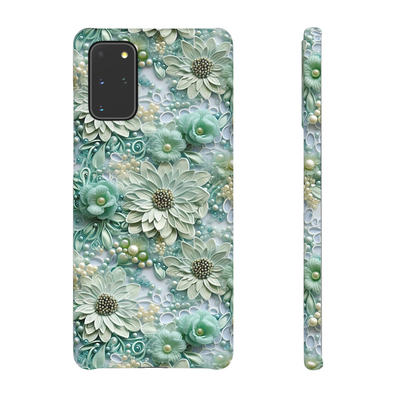 Teal Petals - Snap Case for Samsung Galaxy S20, Samsung Galaxy S20+, Samsung Galaxy S20 Ultra, & Samsung Galaxy S20 FE