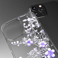 Thumbnail for *Clear Case* Purple Petals - iPhone 13, iPhone 13 Mini, iPhone 13 Pro, iPhone 13 Pro Max - Supports Wireless Charging