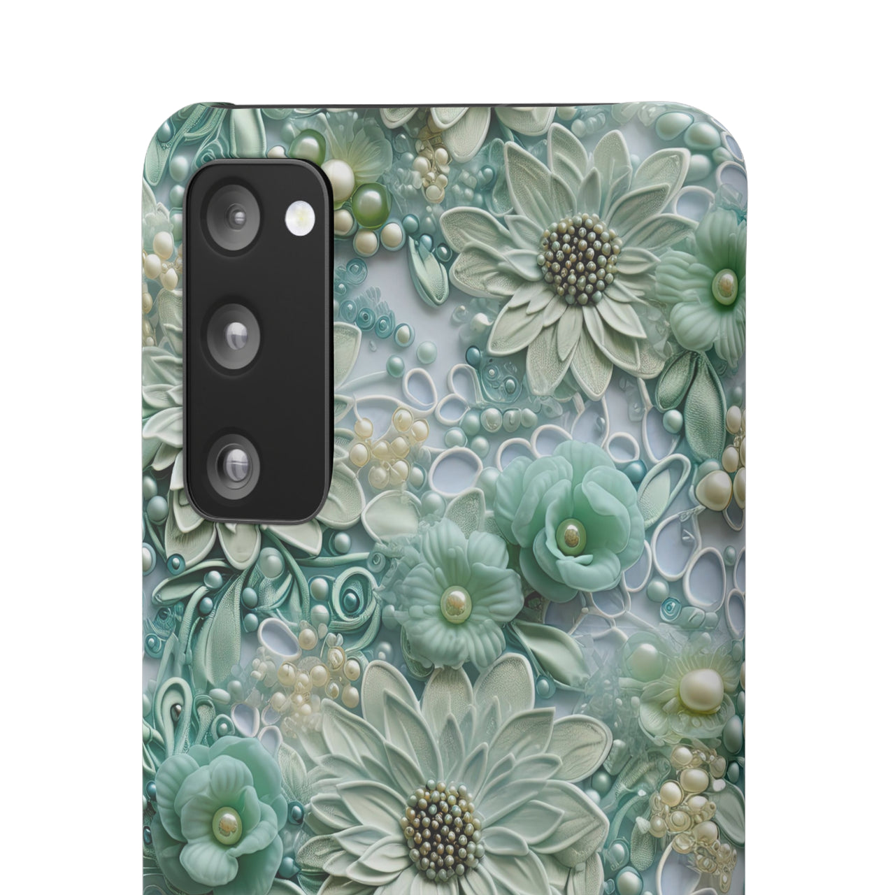 Teal Petals - Snap Case for Samsung Galaxy S20, Samsung Galaxy S20+, Samsung Galaxy S20 Ultra, & Samsung Galaxy S20 FE