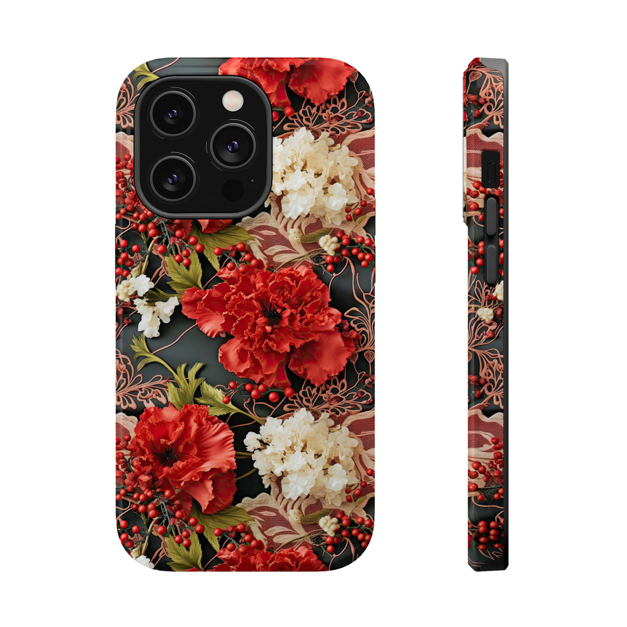 Carnation for January Birthday - MagSafe Tough Case for iPhone 14, iPhone 14 Pro, iPhone 14 Plus, and iPhone 14 Pro Max