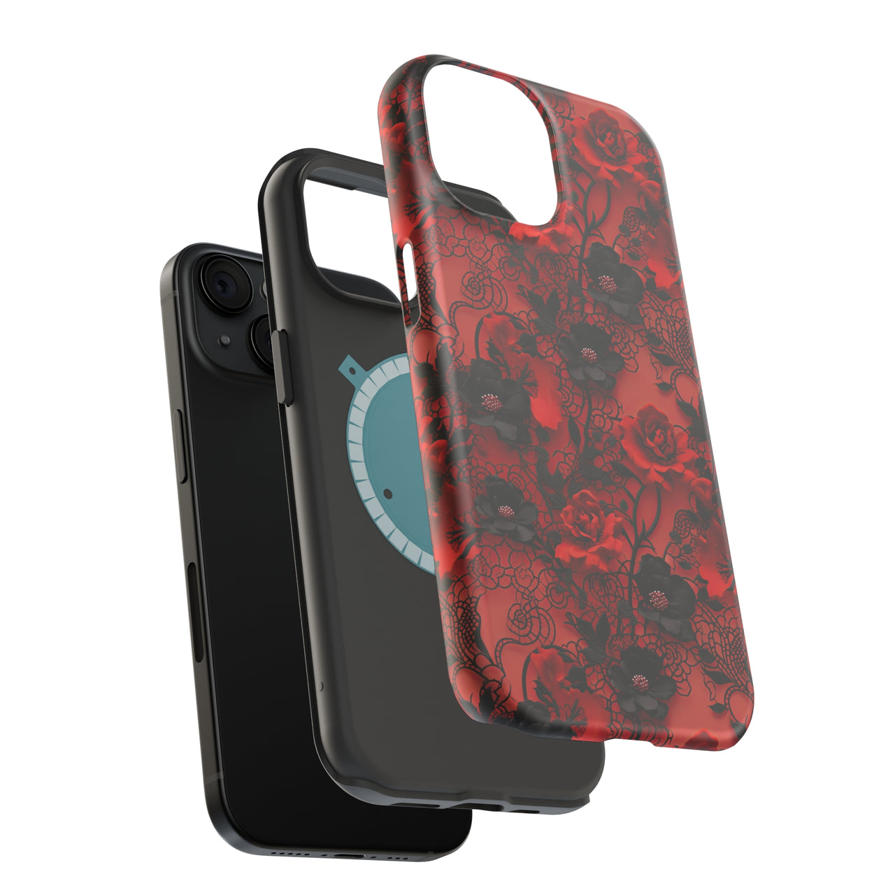 Gothic Rose - MagSafe Tough Case for iPhone 15, iPhone 15 Pro, iPhone 15 Plus, & iPhone 15 Pro Max