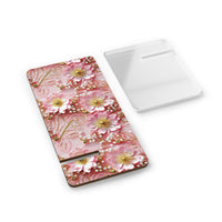 Thumbnail for Gold-Kissed Flowers on Pink Lace - Mobile Display Stand for Smartphones