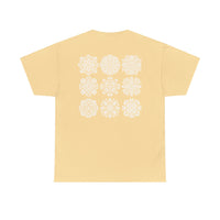 Thumbnail for Front and Back Flower Design - Unisex Heavy Cotton Tee