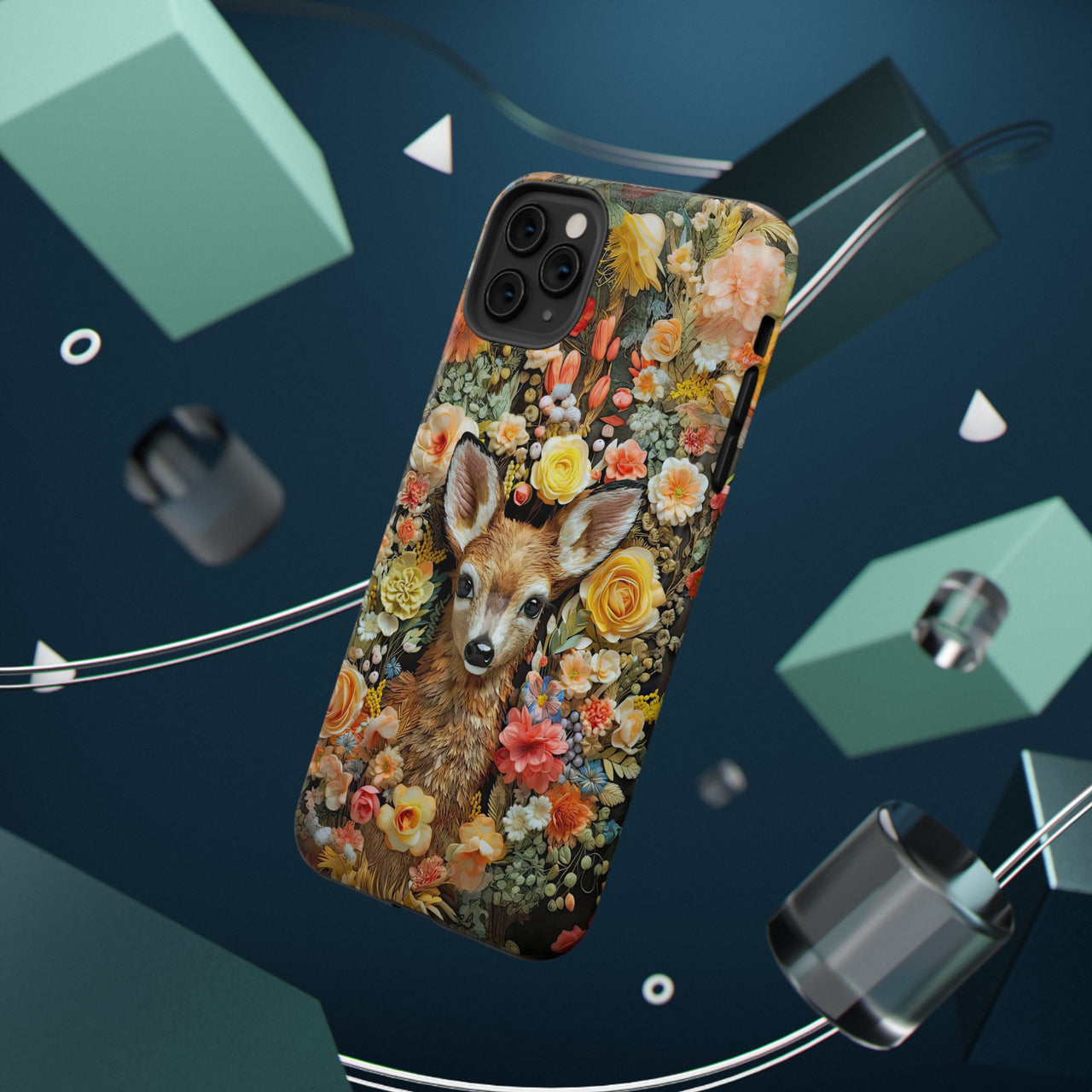 Fawn Impact-Resistant Cases for iPhone 11, iPhone 11 Pro, and iPhone 11 Pro Max. Supports Wireless Charging.