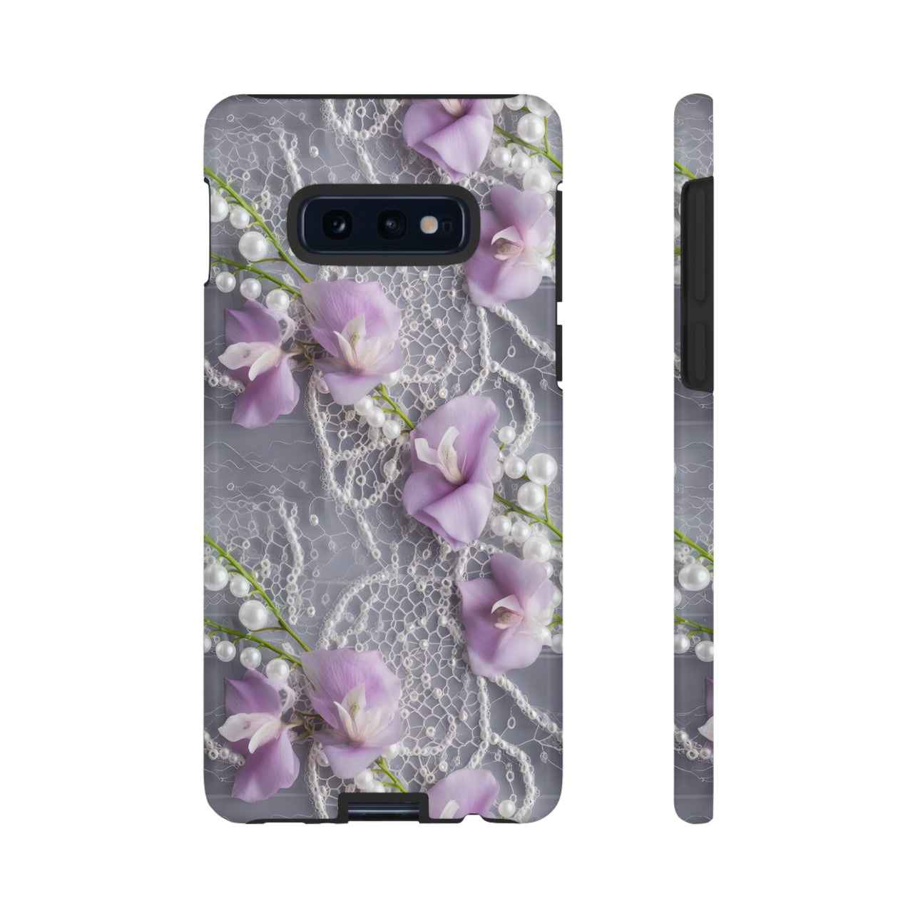 Purple Sweet Pea Tough Cases for Samsung Galaxy S10, Samsung Galaxy S10E, and Samsung Galaxy S10 Plus