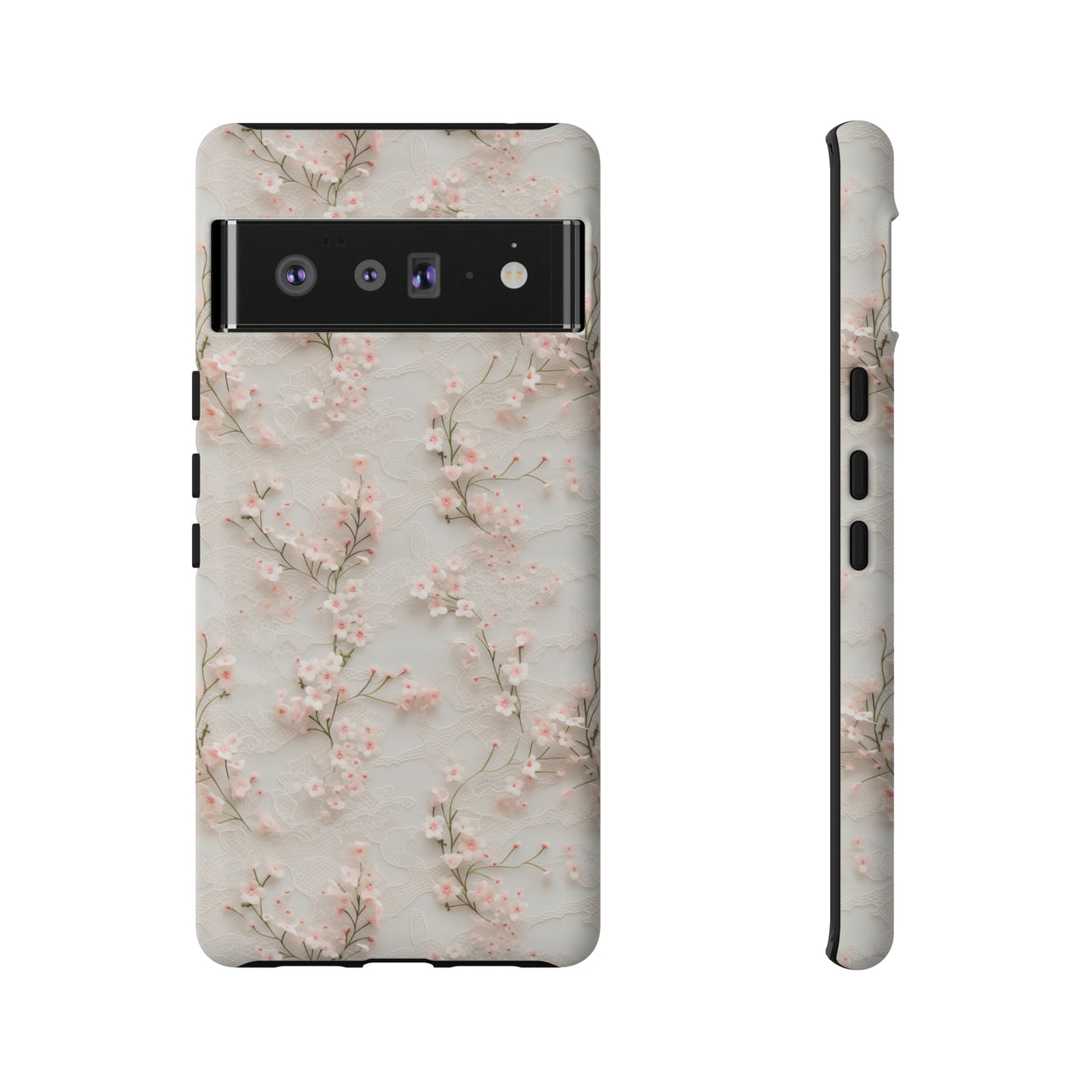 White Lace and Cherry Blossoms Case for Google Pixel 6 and Google Pixel 6 Pro