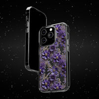 Thumbnail for *Clear Case* Violet Meadow - iPhone 14, iPhone 14 Pro, iPhone 14 Plus, iPhone 14 Pro Max - Supports Wireless Charging