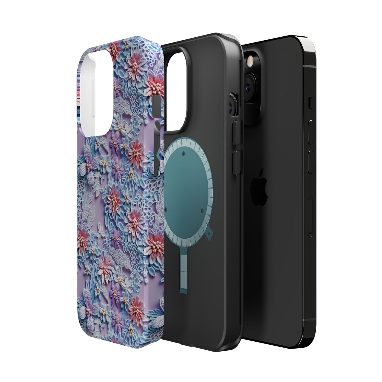 Cotton Candy Meadow - MagSafe Tough Cases for iPhone 13, iPhone 13 Mini, iPhone 13 Pro, and iPhone 13 Pro Max.