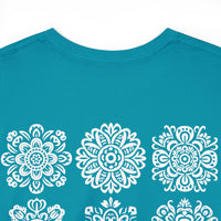 Thumbnail for Front and Back Flower Design - Unisex Heavy Cotton Tee