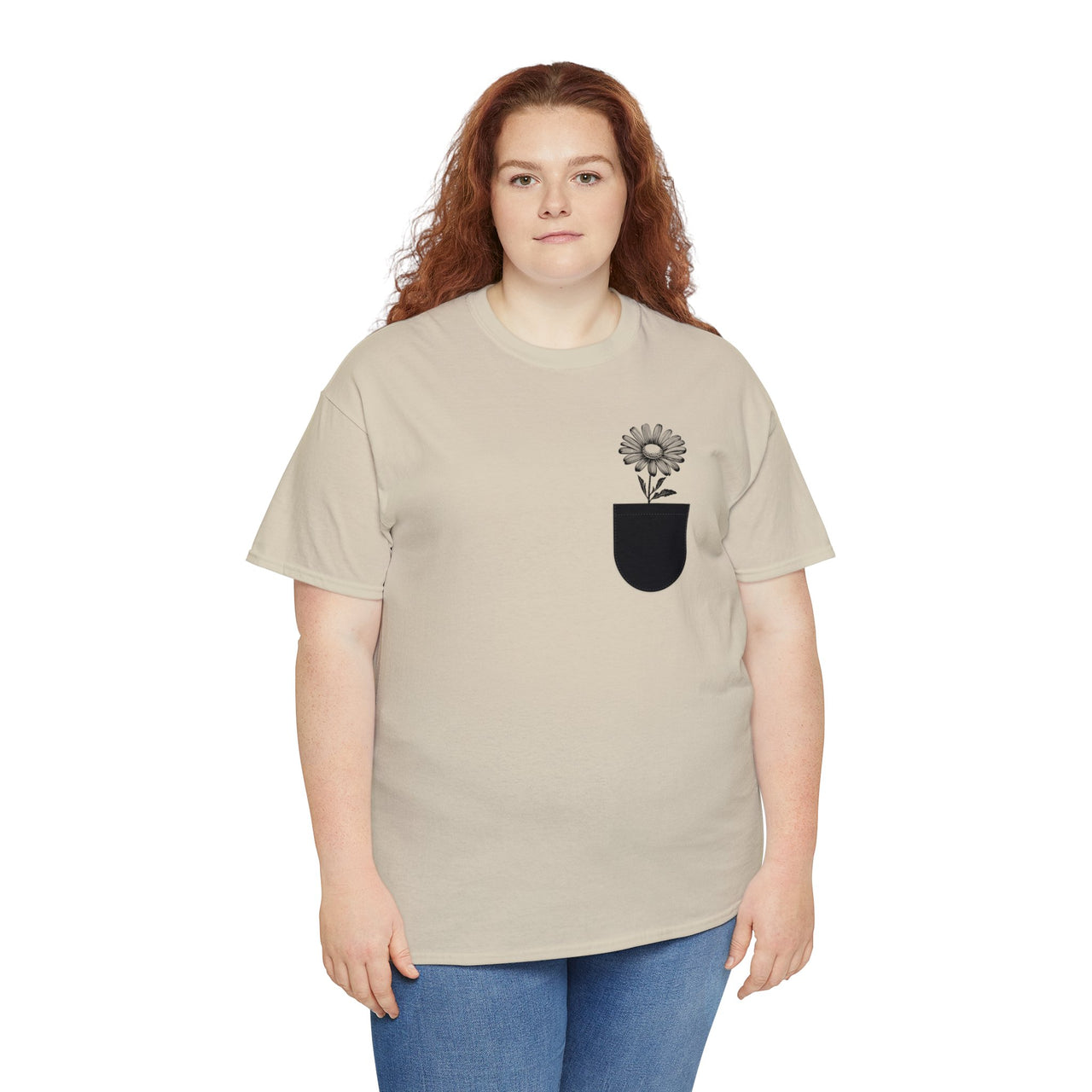 Pocket Daisy Unisex Heavy Cotton Tee