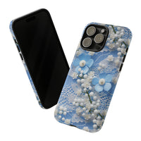 Thumbnail for Pearls and Lace on Baby Blue - Tough Case for iPhone 15, iPhone 15 Pro, iPhone 15 Plus, and iPhone 15 Pro Max