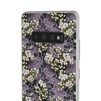 Thumbnail for White Flowers on a Purple Bed - Flexi Cases for Samsung Galaxy S10, Samsung Galaxy S10E, & Samsung Galaxy S10 Plus