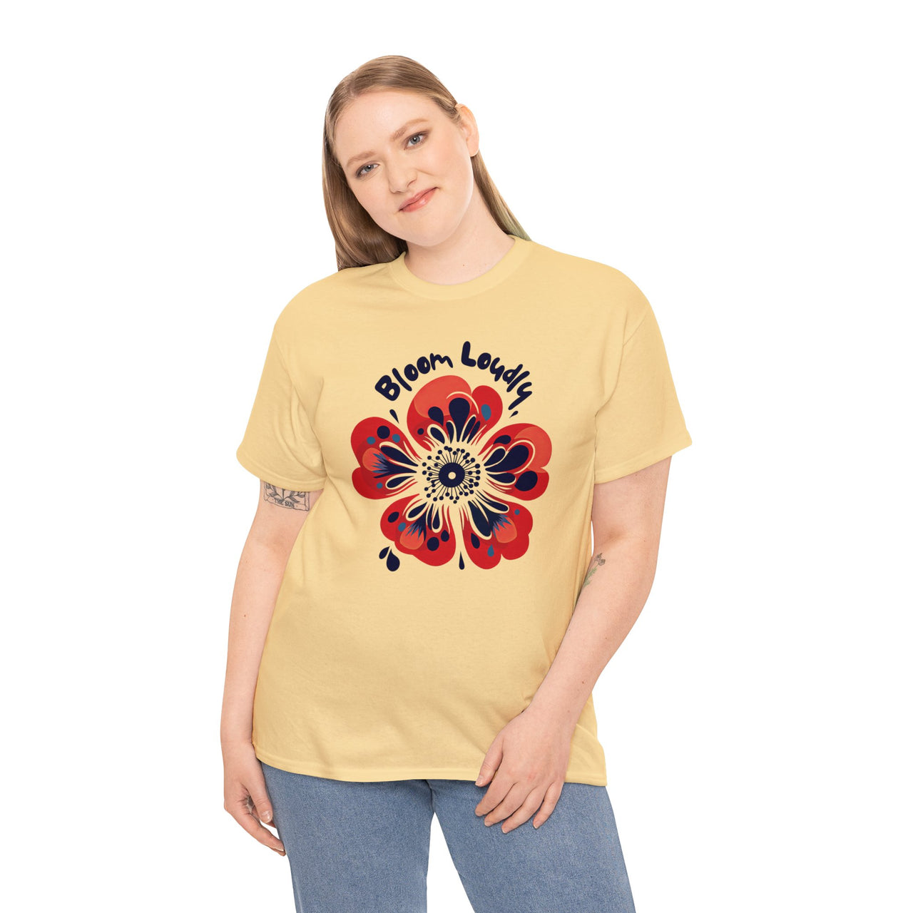 "Bloom Loudly" - Unisex Heavy Cotton Tee