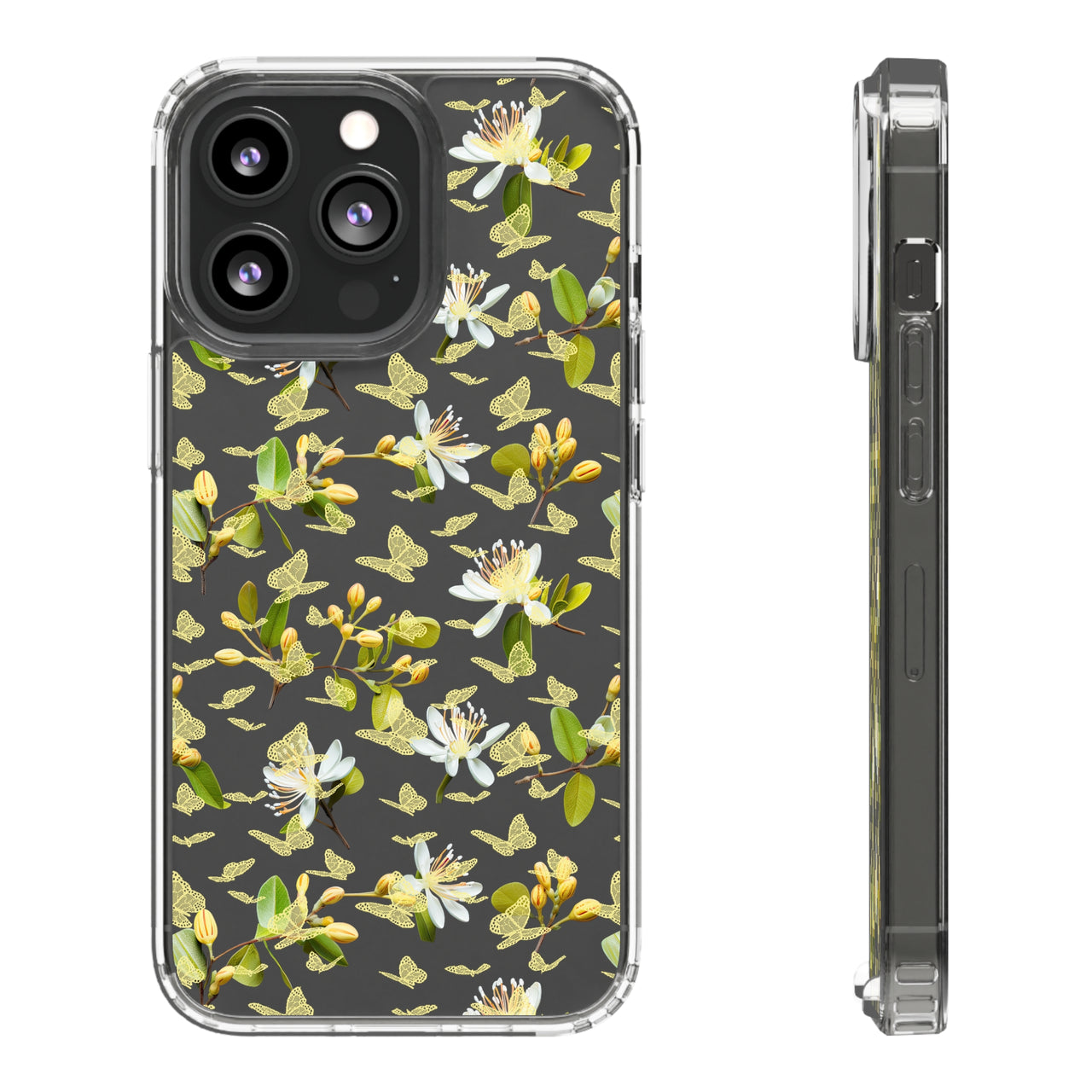 *Clear Case* Lace Butterfly - iPhone 13, iPhone 13 Mini, iPhone 13 Pro, iPhone 13 Pro Max - Supports Wireless Charging