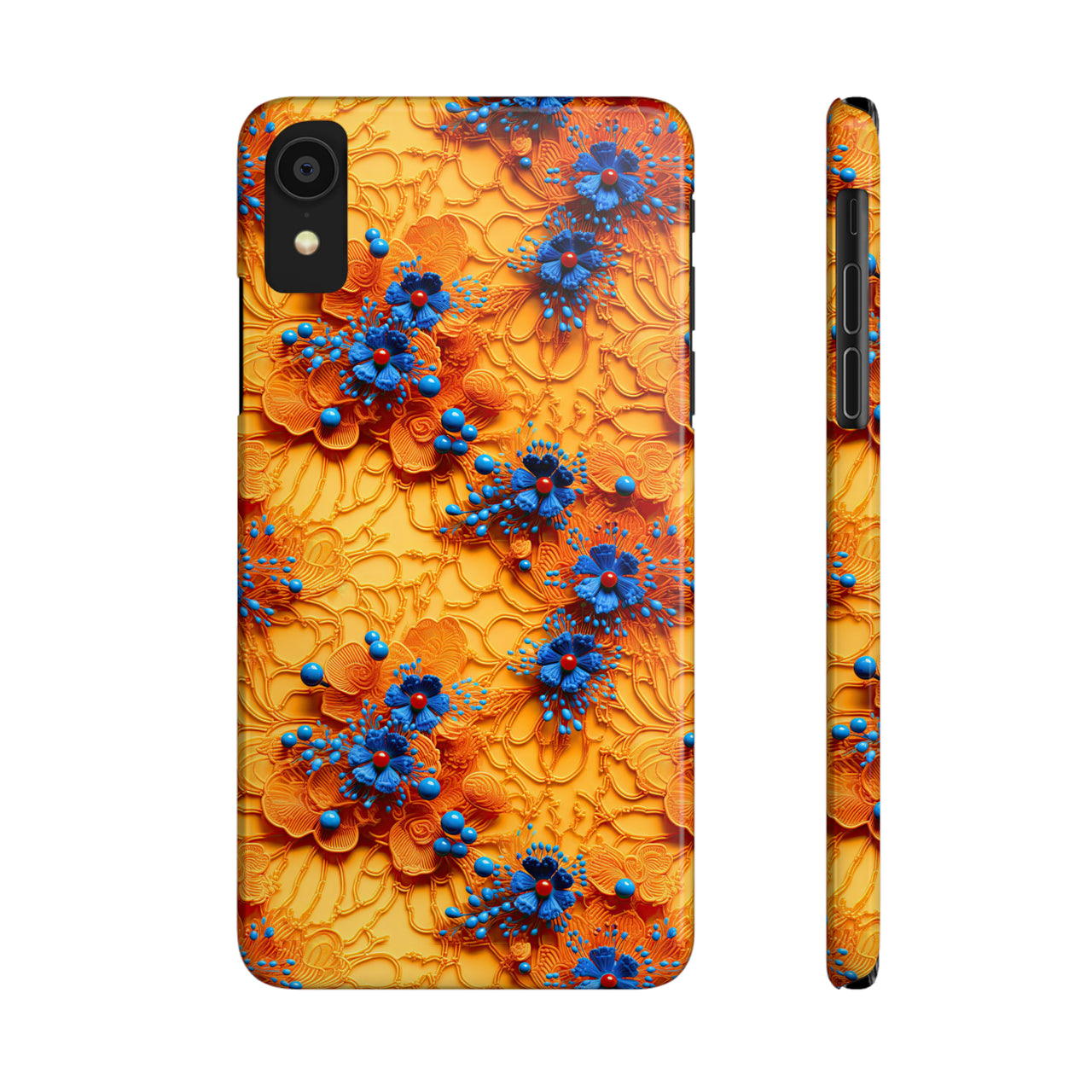 Royal Ryukyu Blossoms - Slim Phone Cases for iPhone X, iPhone XR, iPhone XS, and iPhone XS MAX