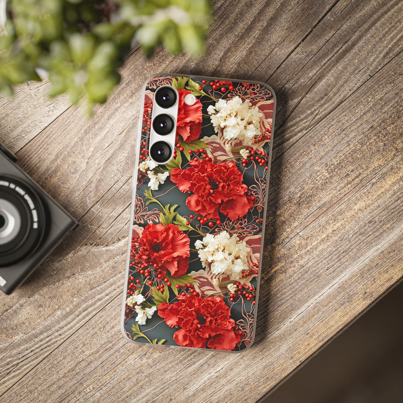 Carnation for January Birthday - Flexi Cases for Samsung Galaxy S23, Samsung Galaxy S23 Plus, and Samsung Galaxy S23 Ultra