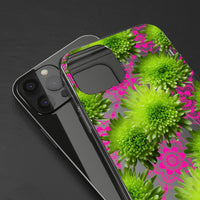 Thumbnail for *Clear Case* Green Mums and Lace - iPhone 12, iPhone 12 Mini, iPhone 12 Pro, iPhone 12 Pro Max - Supports Wireless Charging