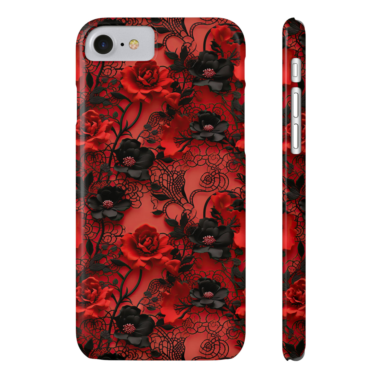 Gothic Rose - Slim Phone Cases for iPhone 8 and iPhone 8 Plus (Also fits iPhone 7 and 7 Plus)