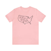 Thumbnail for Map of the USA - Unisex Light Cotton T-Shirt