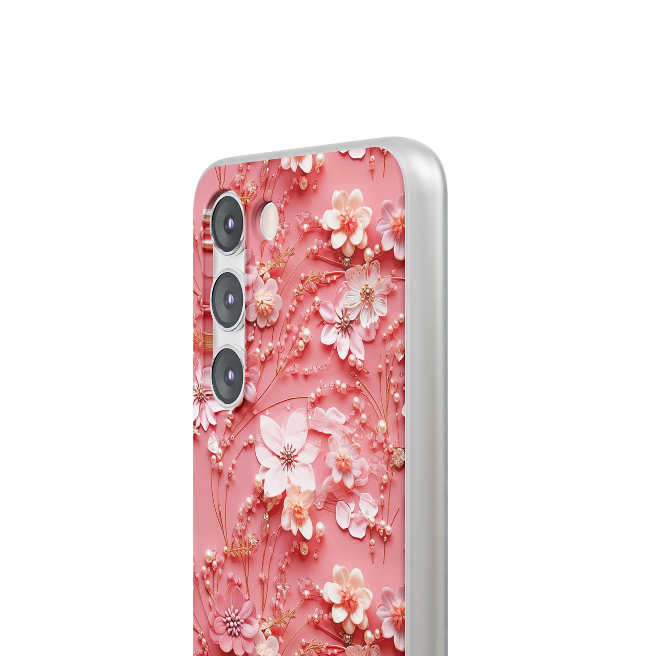 Floral Champagne Toast - Flexi Cases for Samsung Galaxy S23, Samsung Galaxy S23 Plus, and Samsung Galaxy S23 Ultra