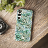 Thumbnail for Teal Petals - Flexi Cases for Samsung Galaxy S23, Samsung Galaxy S23 Plus, and Samsung Galaxy S23 Ultra