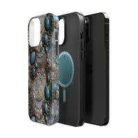 Thumbnail for Boho Agate and Lace MagSafe Tough Cases for iPhone 13, iPhone 13 Mini, iPhone 13 Pro, and iPhone 13 Pro Max.