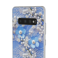 Thumbnail for Pearls and Lace on Baby Blue - Flexi Cases for Samsung Galaxy S10, Samsung Galaxy S10E, & Samsung Galaxy S10 Plus