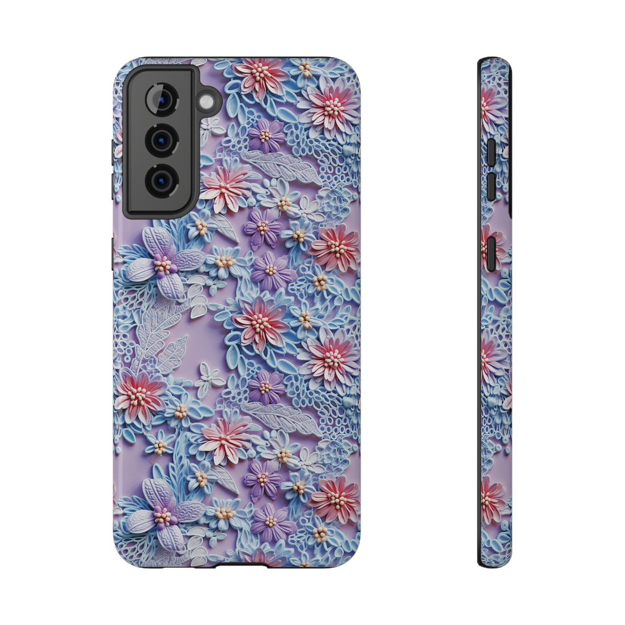 Cotton Candy Meadow - Impact-Resistant Case for Samsung Galaxy S21, Samsung Galaxy S21 Plus, and Samsung Galaxy S21 Ultra. Supports Wireless Charging.