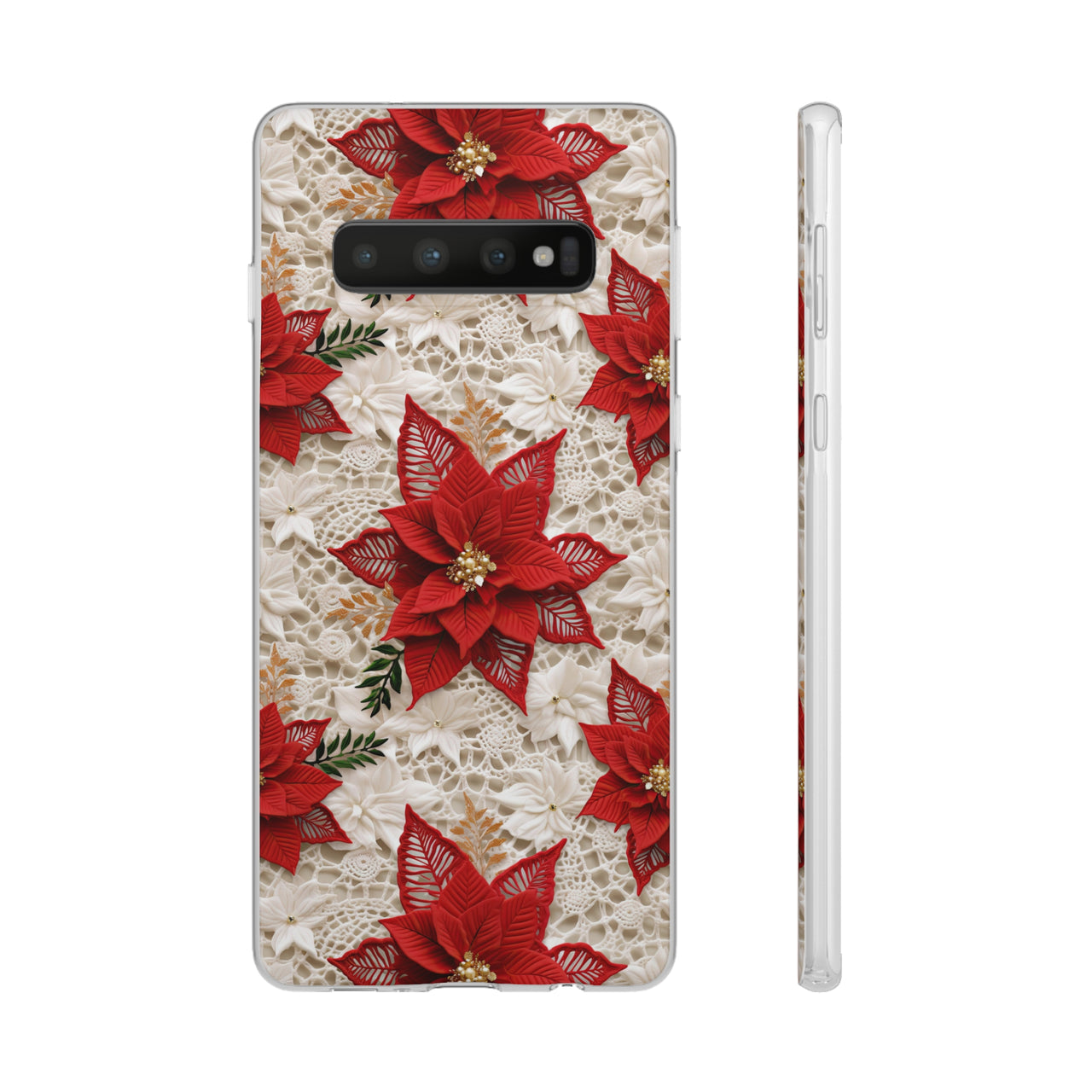 Christmas Poinsettia - Flexi Cases for Samsung Galaxy S10, Samsung Galaxy S10E, & Samsung Galaxy S10 Plus