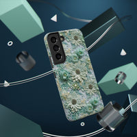 Thumbnail for Teal Petals - Impact-Resistant Case for Samsung Galaxy S22, Samsung Galaxy S22 Plus, and Samsung Galaxy S22 Ultra. Supports Wireless Charging.