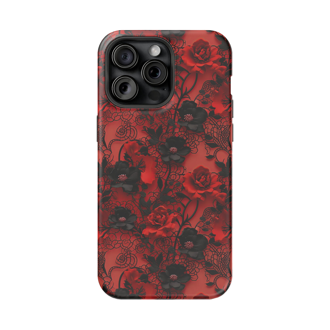 Gothic Rose - MagSafe Tough Case for iPhone 15, iPhone 15 Pro, iPhone 15 Plus, & iPhone 15 Pro Max