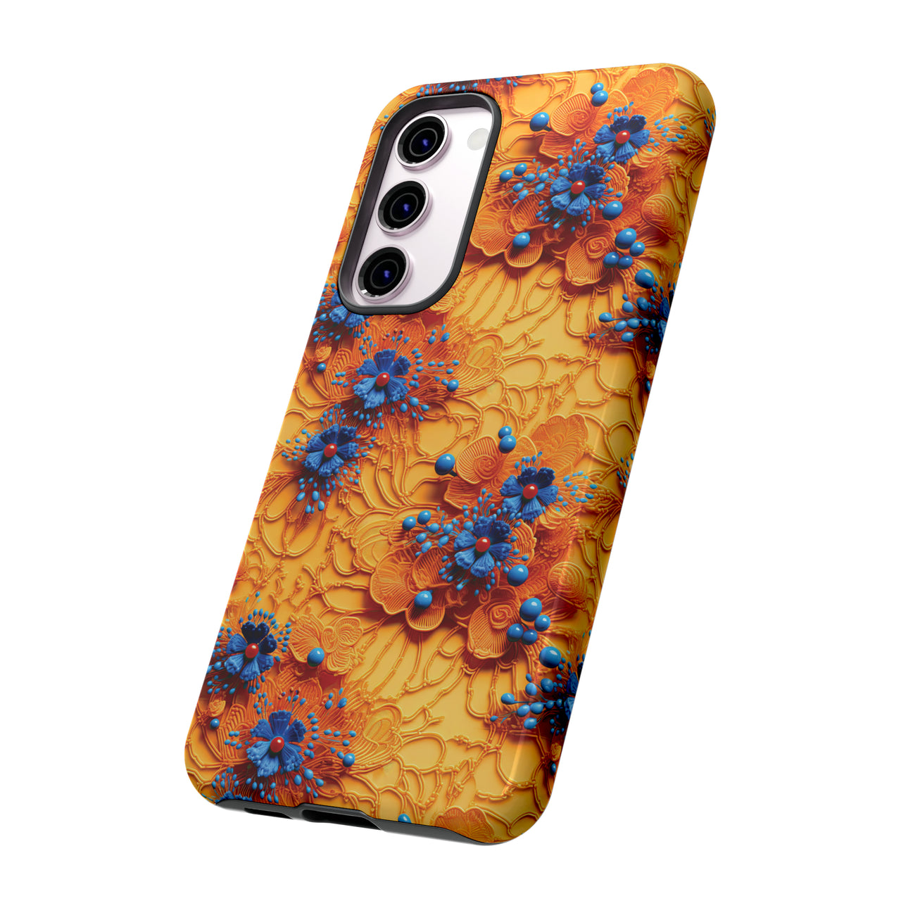 Royal Ryukyu Blossoms - Tough Case for Samsung Galaxy S23, Samsung Galaxy S23 Plus, and Samsung Galaxy S23 Ultra