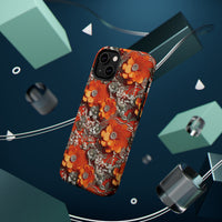 Thumbnail for Orange Petals in Silver Tapestry MagSafe Tough Cases for iPhone 14, iPhone 14 Pro, iPhone 14 Plus, and iPhone 14 Pro Max