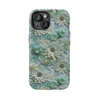 Thumbnail for Teal Petals - MagSafe Tough Case for iPhone 15, iPhone 15 Pro, iPhone 15 Plus, & iPhone 15 Pro Max