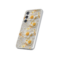 Thumbnail for Yellow and White Floral - Flexi Cases for Samsung Galaxy S23, Samsung Galaxy S23 Plus, and Samsung Galaxy S23 Ultra