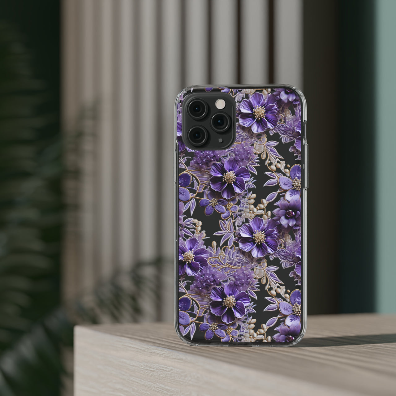 *Clear Case* Violet Meadow - iPhone 11, iPhone 11 Pro, iPhone 11 Pro Max - Supports Wireless Charging